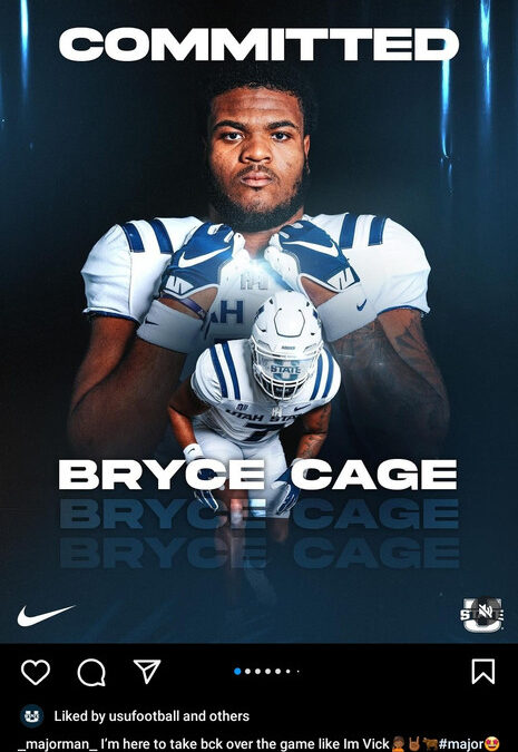 Utah State Football Receives a Verbal Commitment from former Texas State University EDGE Rush End Bryce “Butch” Cage